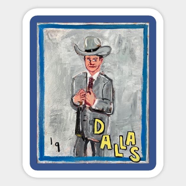 J.R. Ewing Sticker by ElSantosWorld